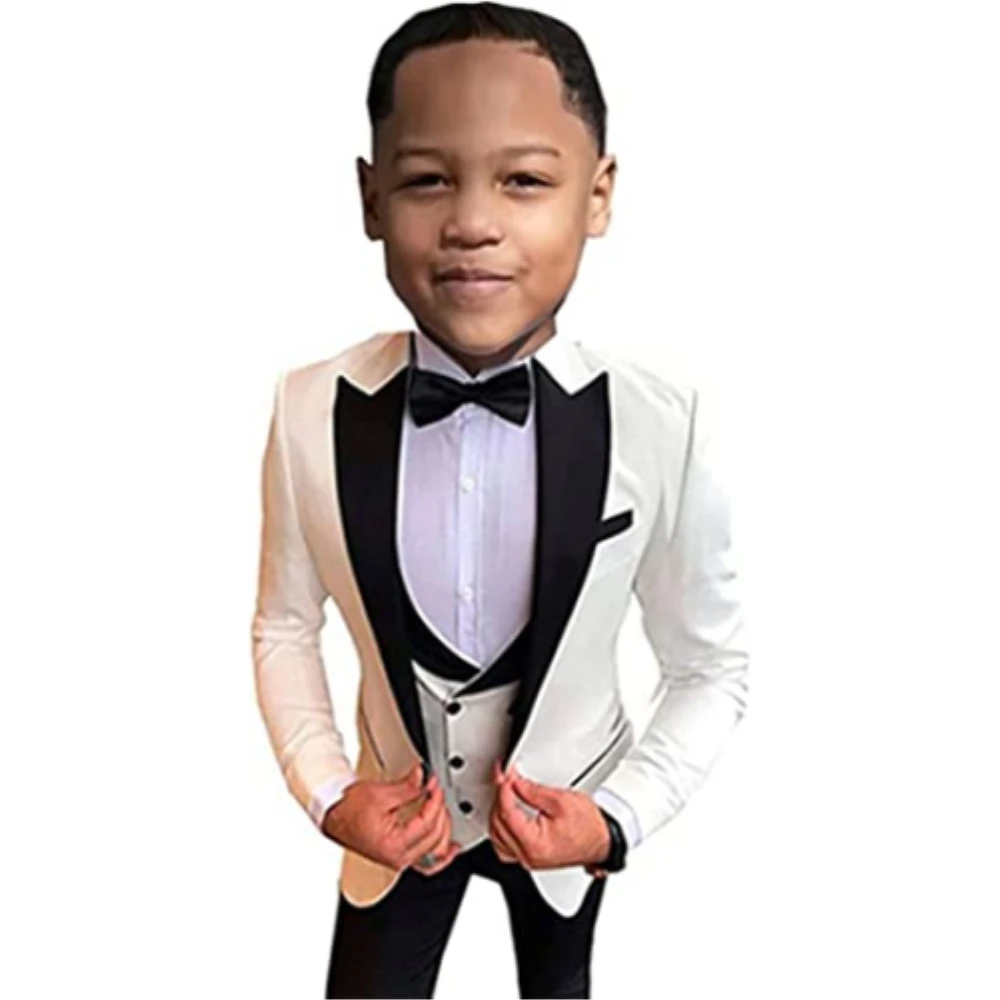 

Boys Suit 3 Piece Wedding Tuxedo Kids Jacket Pants Vest Formal Party Dress Child Slim Fit Blazer roupa infantil pra menino