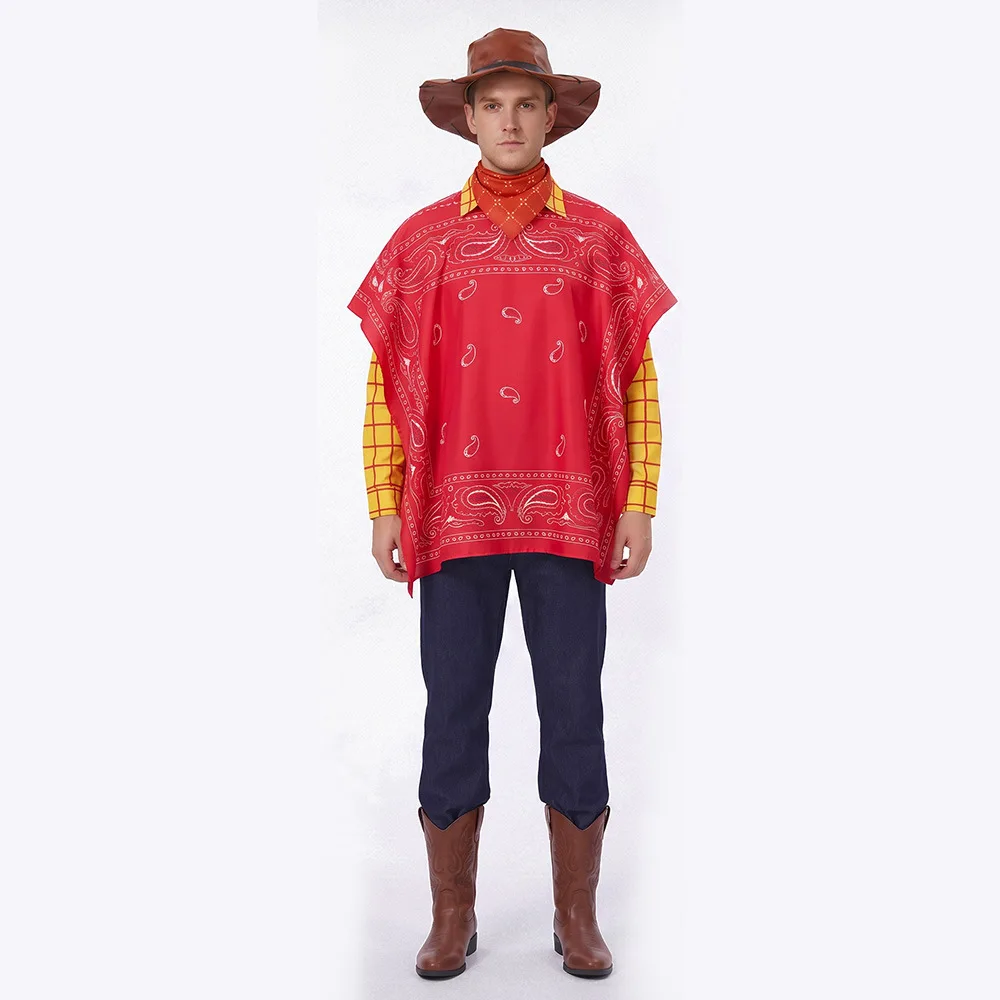 Story Cowboy Woody Cosplay Costume Sets Adult Cowboy Christmas Halloween Carnival Dress Up Party Toy Stage Performance INSTOCK view 2