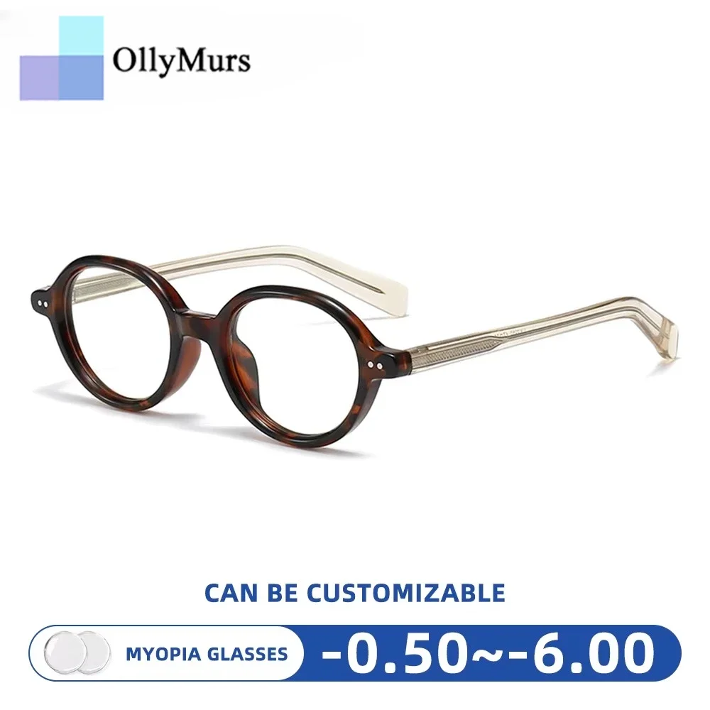 

Очки OLLYMURS в ретро-стиле, японские, для коррекции близорукости, с защитой от синего света, новые, модные, с оправой из ацетата, оптические, с возможностью индивидуальной настройки для чтения