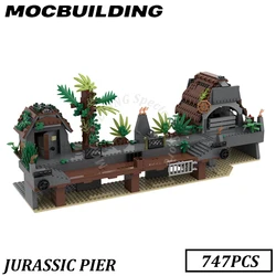 Jurassic Pier Model MOC Building Blocks Bricks Display Construction Toys Birthday Gifts Present