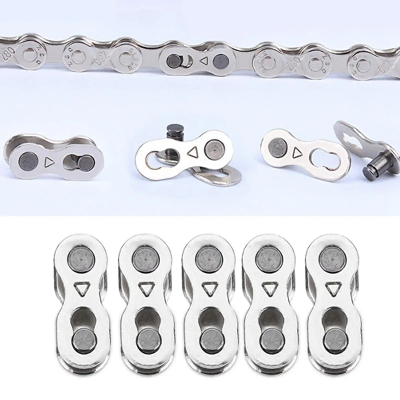 5 Pairs Bike Quick Release Chain Connectors for 8/9/10 Mountain & Road Bikes - Master Link Joint