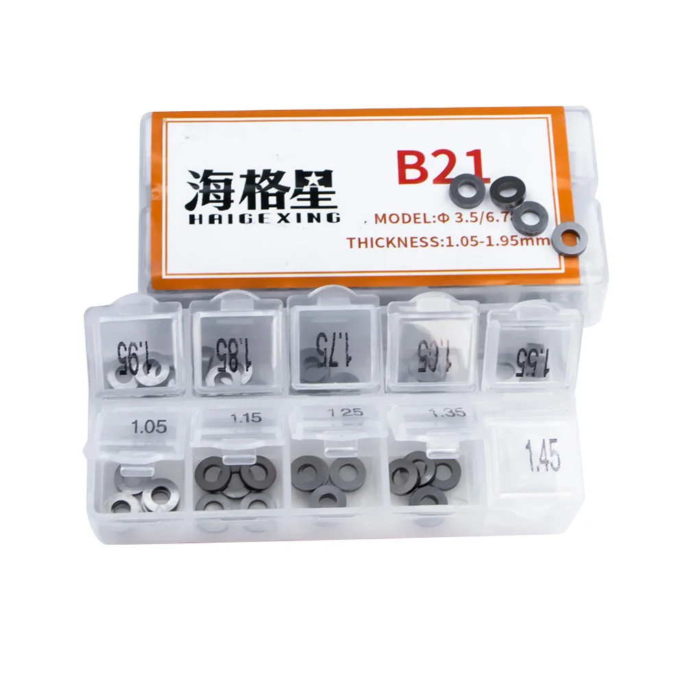 B21 diesel common rail electric injector adjustment gasket (50 pieces/box) Copper gasket Outer gasket oil seal copper gasket