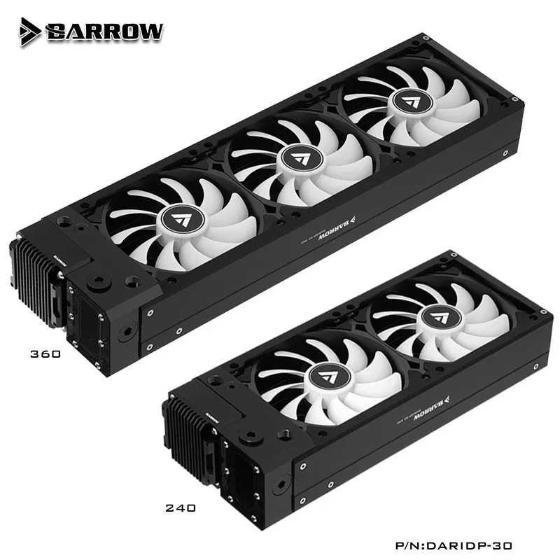 BARROW AIO Integrated Pump 240/360 Radiator Fan Kit For Water Cooling System Liquid Cooler, ITX Case Integration Solution