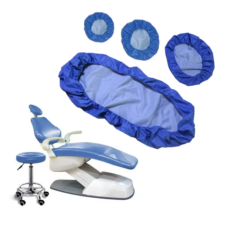 4Pcs/set  Dental Chair Seat Cover Dental Chair Cloth Cover PU Leather Unit Waterproof Protective Case Protector