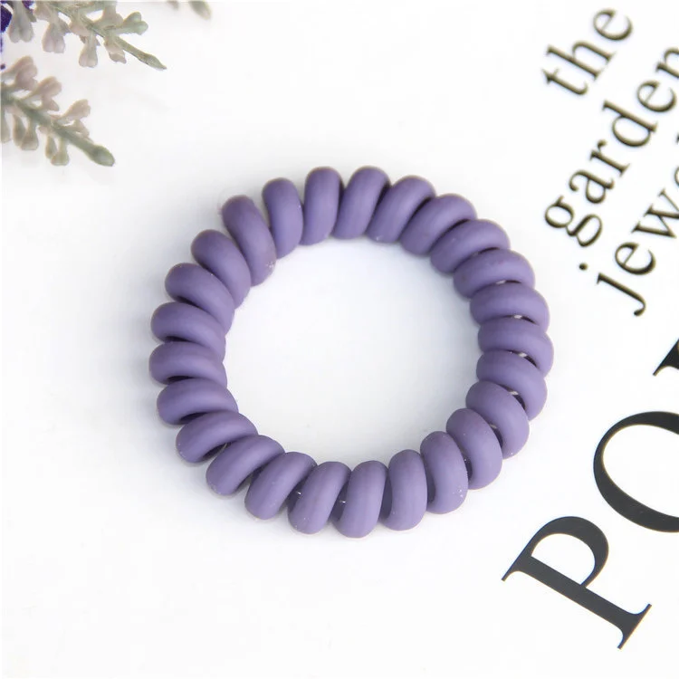 1PC New Frosted Telephone Line Wire Hair Ring Rope Seamless Head Rope Ponytail Hair Ring Elastic Rubber Band Hair Accessories