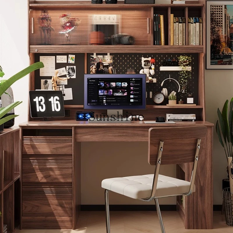 

North American black walnut solid wood office computer desk household modern desk