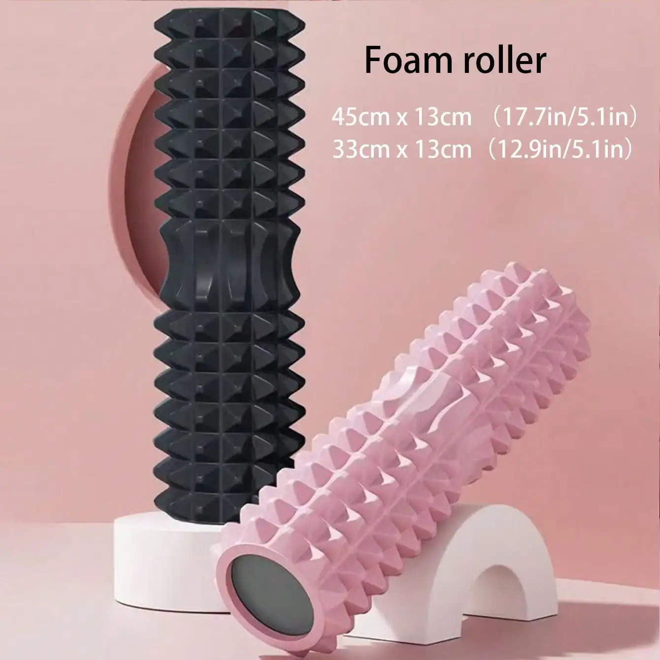 

Crescent Solid foam axis 45*13cm yoga post ideal for fitness, yoga, Pilates and muscle relaxation