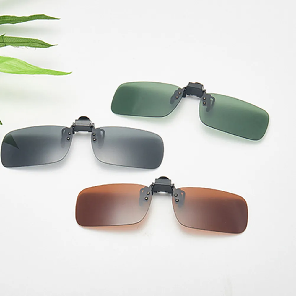 Polarized UV400 Myopia Sunglasses Clips for Eyeglasses – Metal Frame, Strong Clamping, Stylish Colors (3 Pcs)