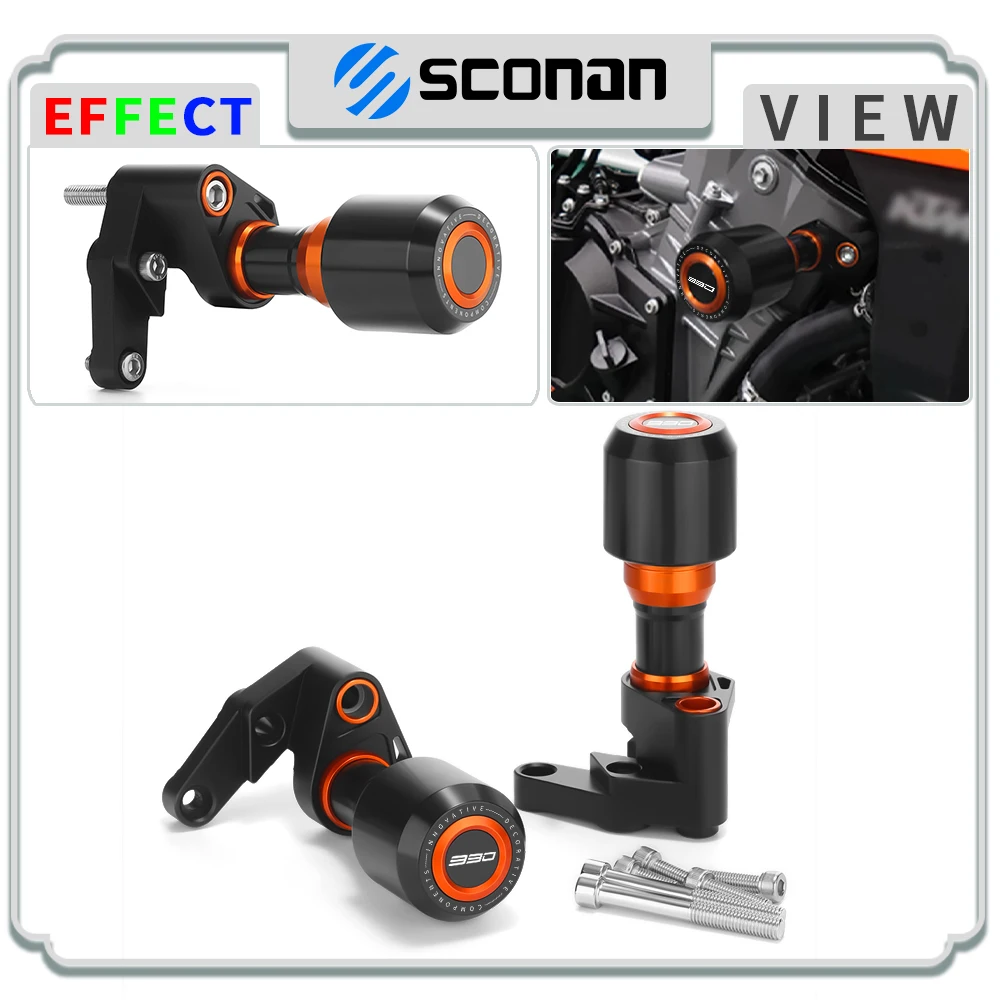 

For DUKE990 Duke 990 2024 2025+ Motorcycle Accessories Frame Anti-drop slider Crash Protector Falling Protection Crash Pad