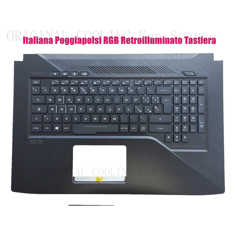 R+  Italian Backlit Wristrest Keyboard for Asus GL703VD 90NB0GM2-R31IT0