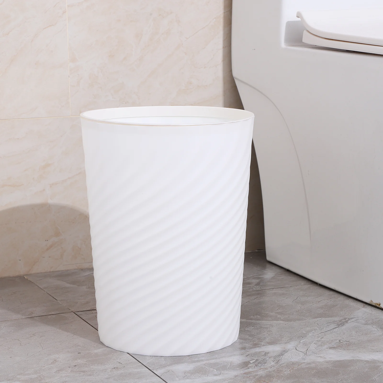 Garbage Can Plastic Kitchen Trash Can Household Garbage Container Wastebasket Bin 12L