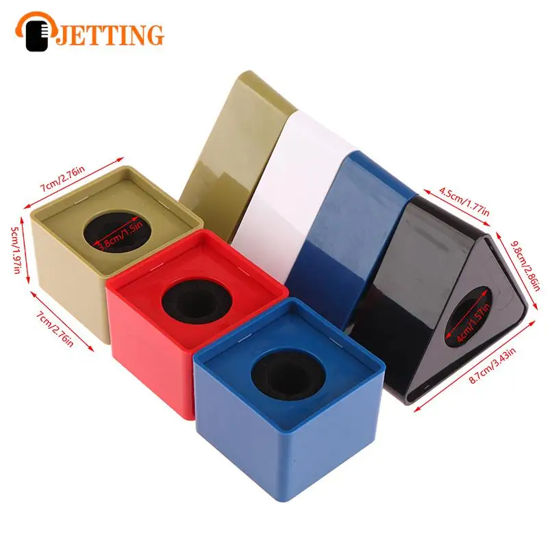 Microphone Logo Flag Station Square Shaped Interview KTV Mic Station Cube Interview Box ABS Prop Stand News Reporter Injection