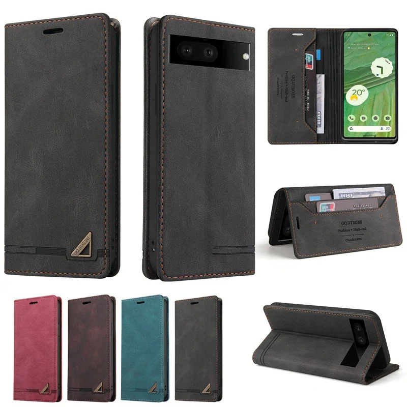 

Wallet Anti-theft Leather Case For Google Pixel 8 8 Pro 7 7 Pro 7A 6 6 Pro 5 5G 5 2020 Flip Over Anti Drop Leather Cover