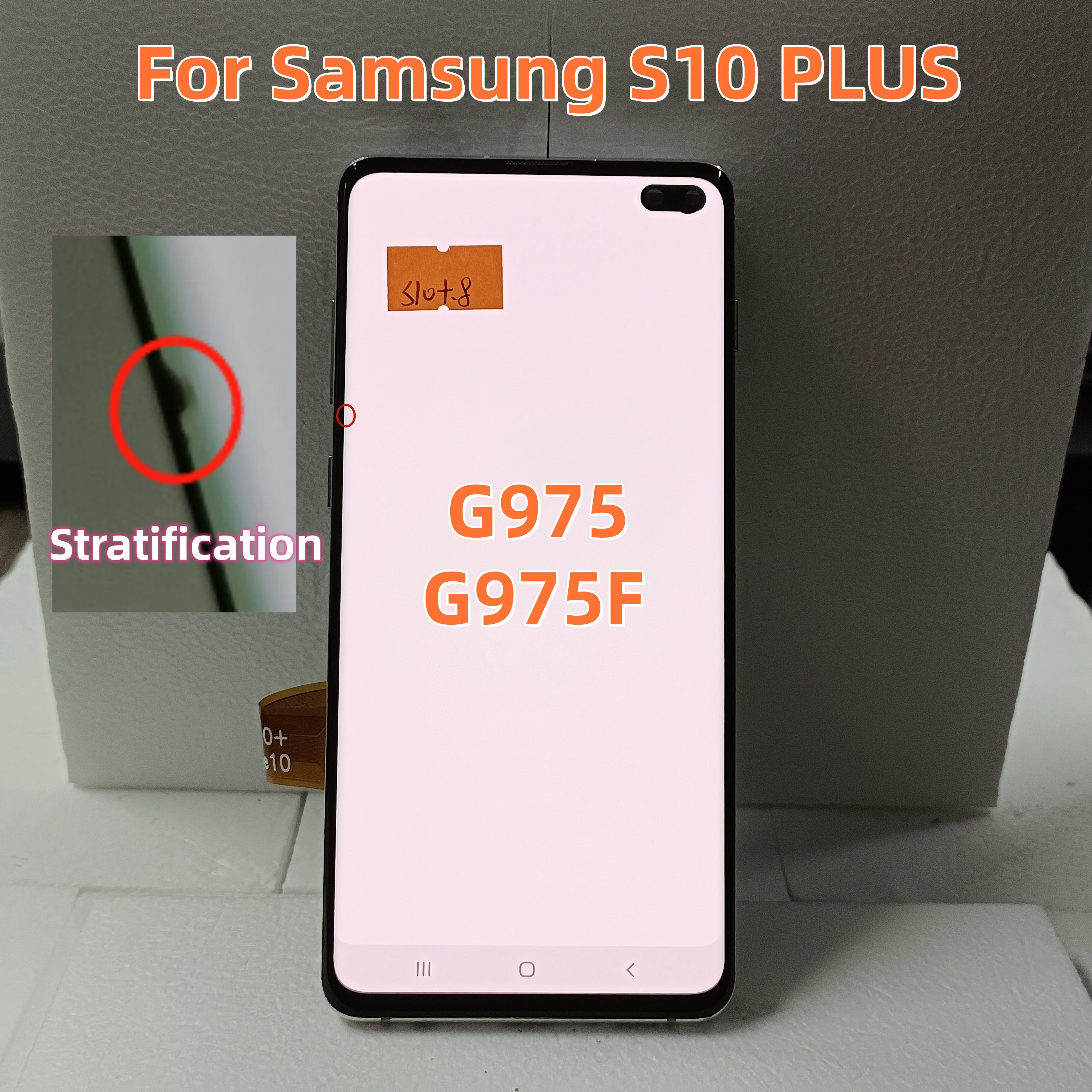 

100% Work super Amoled For Samsung Galaxy S10 Plus Sm-g975f/ds G975 LCD Display Touch Screen Digitizer,With Defects