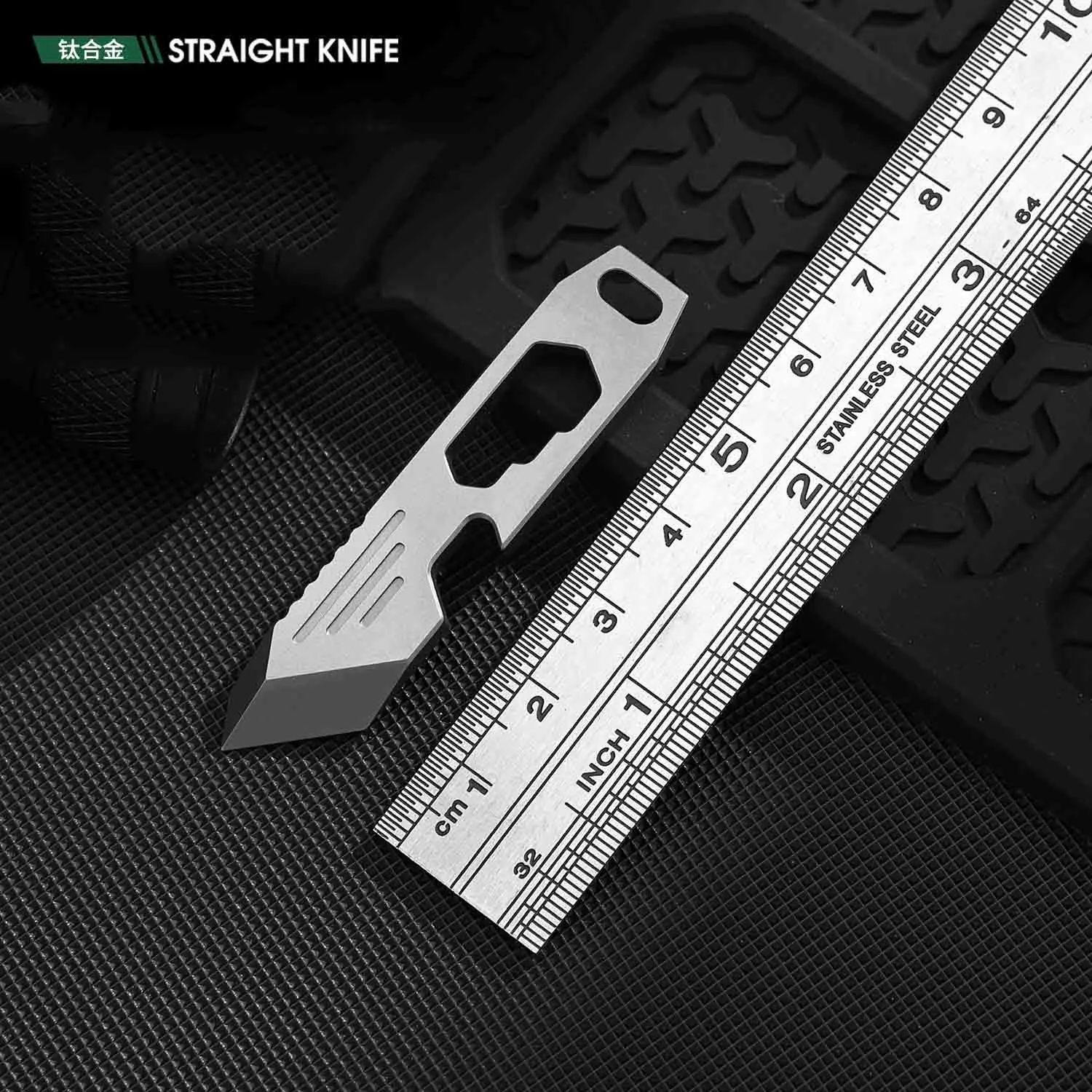60mm Mini Titan-Brecheisen Schlüsselanhänger EDC Multifunktions-Öffner Gadget Schlüsselanhänger Hebelwerkzeug Flaschenöffner – Detail 6