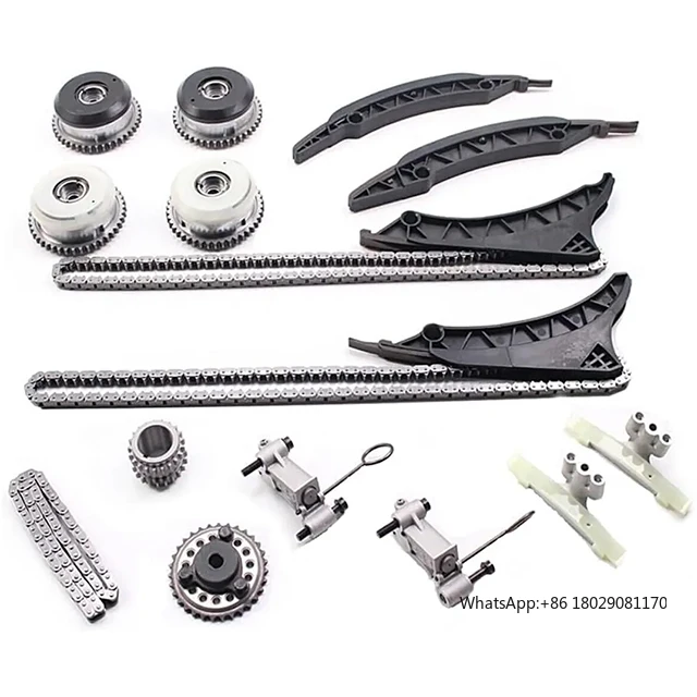 

Timing Chain Kit with Camshaft Adjuster VVT Sprockets for 08-14 BMW550i 650i 750i 750Li X5 X6 E70 Alpina B7 4.4L V8 DOHC TURBO