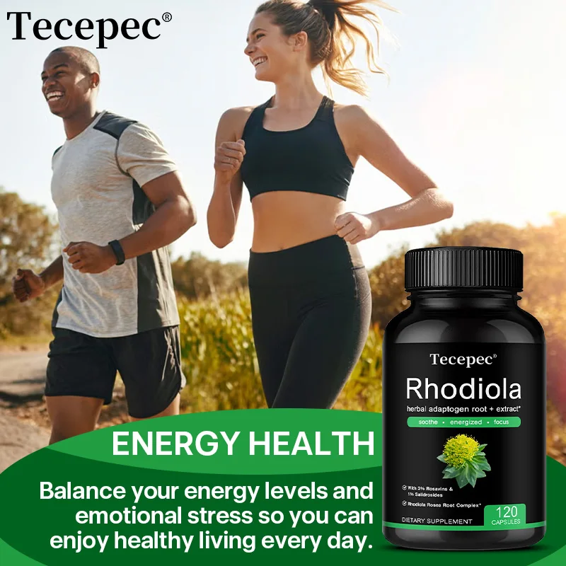 

Капсулы Родиола Розеа 600 мг, натуральная адаптогенная добавка для снятия стресса, энергетического баланса, поддержки настроения и концентрации, без ГМО