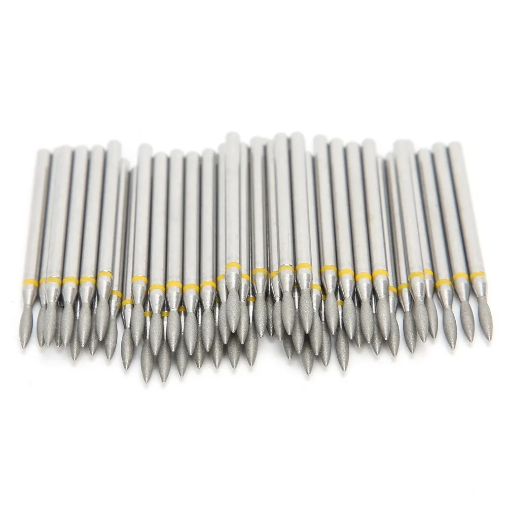 50pcs 1.8mm Shaft Nail Drill Bits Cylinder Shape Cuticle Bit Nail Polishing Head Replacement Head Nail Drill Bit Set