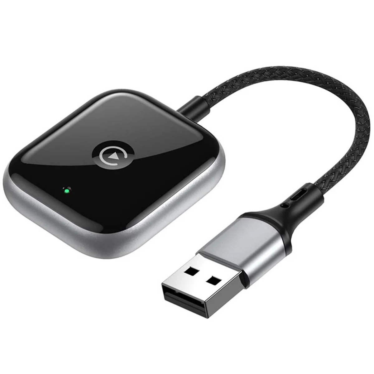 【تصقيد الأخير!】محول Carplay اللاسلكي 2 في 1 سلكي إلى محول لاسلكي للسيارة AI Box Plug & Play محول تشغيل السيارة الصغير باللون الأسود