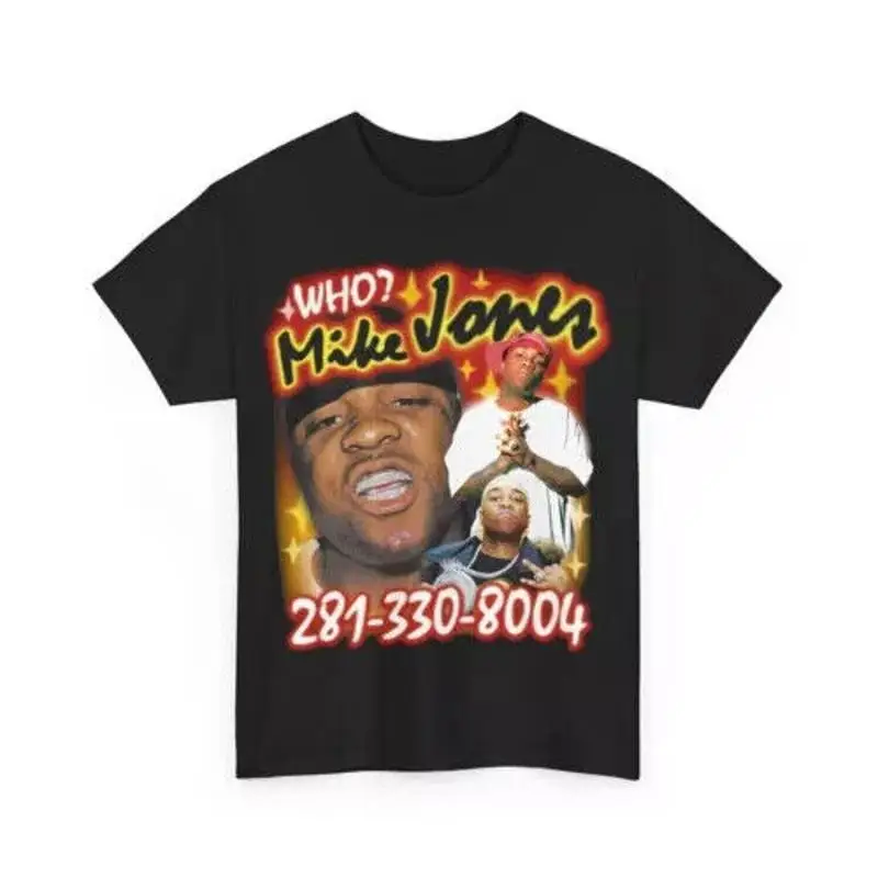 

281-330-8004 Футболка в стиле реп в винтажном стиле Mike Jones