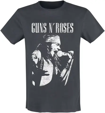 Axl Rose Live Charcoal Guns N' Roses Band T-Shirt Cotton Graphic Tee Men Women Summer Streetwear