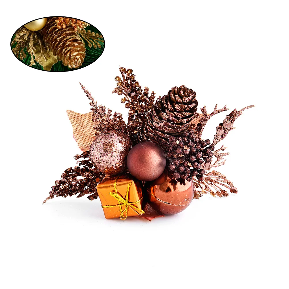 قصاصات شجرة التنوب المخروطية الصنوبر الاصطناعية زينة عيد الميلاد المنزل عطلة حفلة محور رف غصين الحلي #1