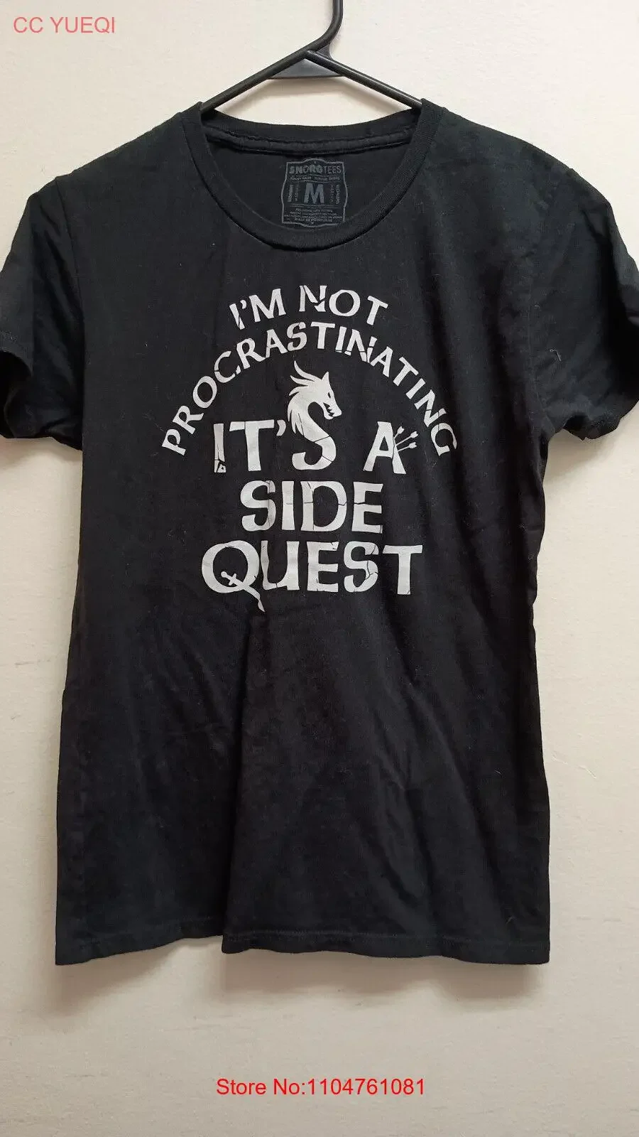 

I'm Not Procrastinating Its a Side Quest Men's Medium T Shirt vintage Washed graphic fashion Stylish Top For Everyday Wear