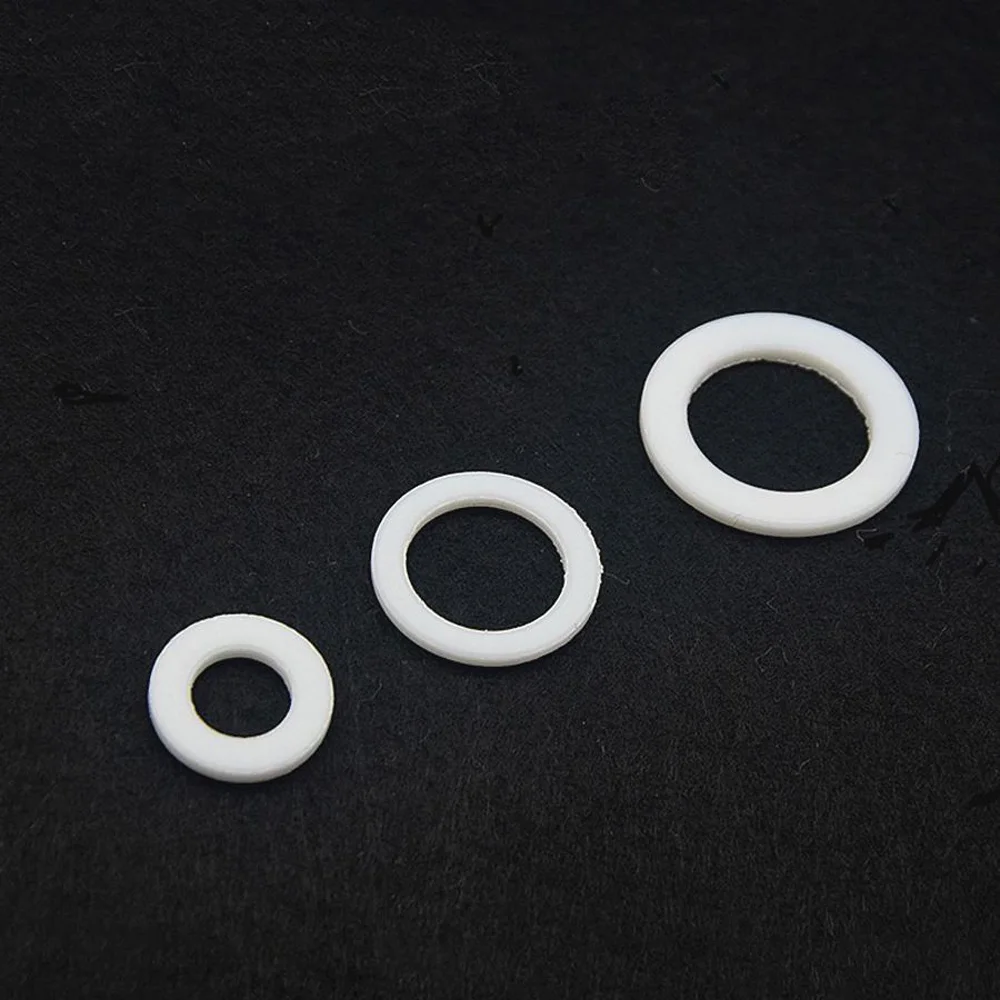 6 8 10 11 12 14 15 16 18 19 20 22 24 25 26 27 28 30 32 35 38 40-105mm PTFE Flat Washer Gasket Spacer Sealing For Pressure Gage