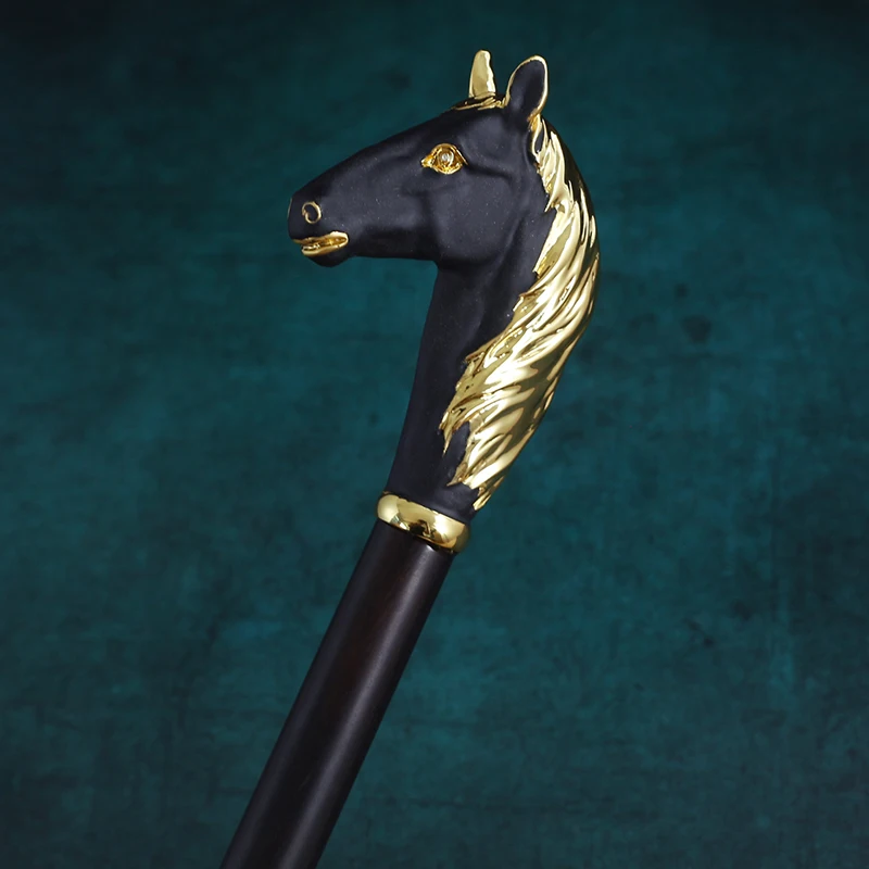 DanMunier Luxury Long Handle Umbrella Retro Horse Handle Creative Umbrellas Men's Business Umbrella Windproof Parasol Nice Gifts