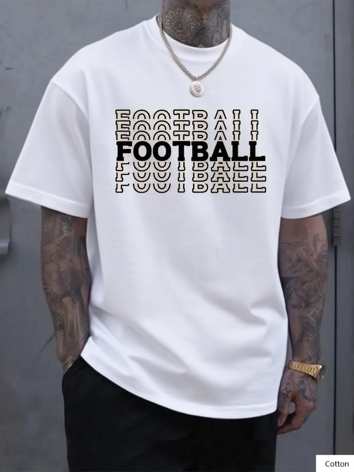 

Удобная хлопковая футболка для любителей футбола. Стильный способ демонстрации вашей любви для футбола. Подходит для комфорта в течение всего дня.