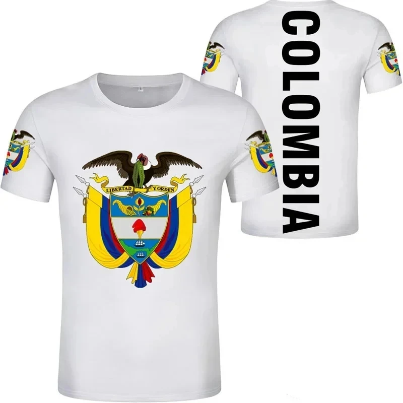 3d Printed Colombia National Flag T-Shirt For Men Short Sleeve Casual Colombian Tee Shirt Sportswear Mens O Neck Tshirts Tops