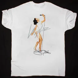 Kylie Minogue On Stage White T-Shirt Cotton Unisex S-234XL