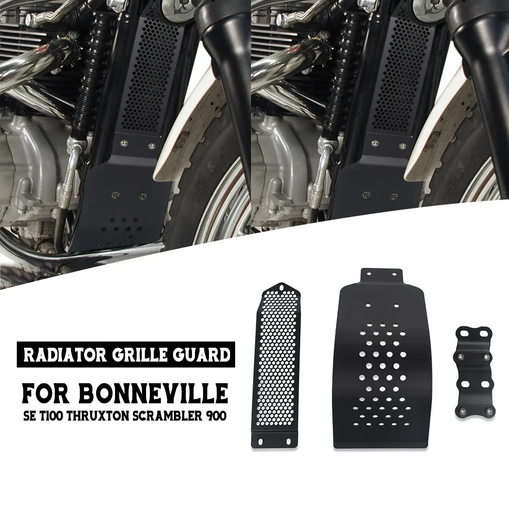 

2000-2016 Radiator Engine Guard Skid Plate Oil Cooler Cover FOR Bonneville SE T100 Thruxton Scrambler 900 Steve Mcqueen Edition