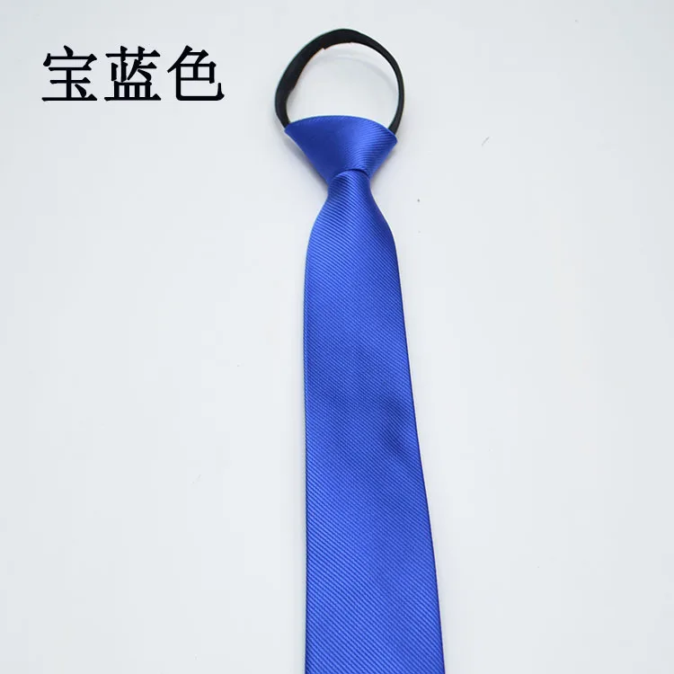 Zipper Necktie For Men Women Tie for Boys Girls Suits 6cm SolidTies Slim Girls Neck tiie Gravatas Rubber Pre-tied Tie