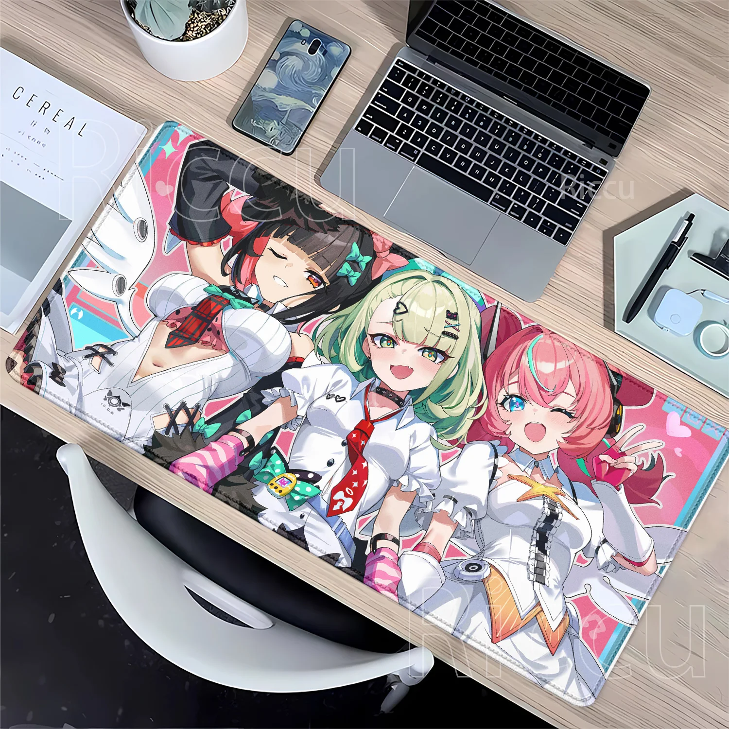 Larger Mousepad Aria Sunna Nangong Yu‌ Anime Kawaii Girl Mouse Pad Angels of Delusion AOD Keyboard Zenless Zone Zero ZZZ Deskmat