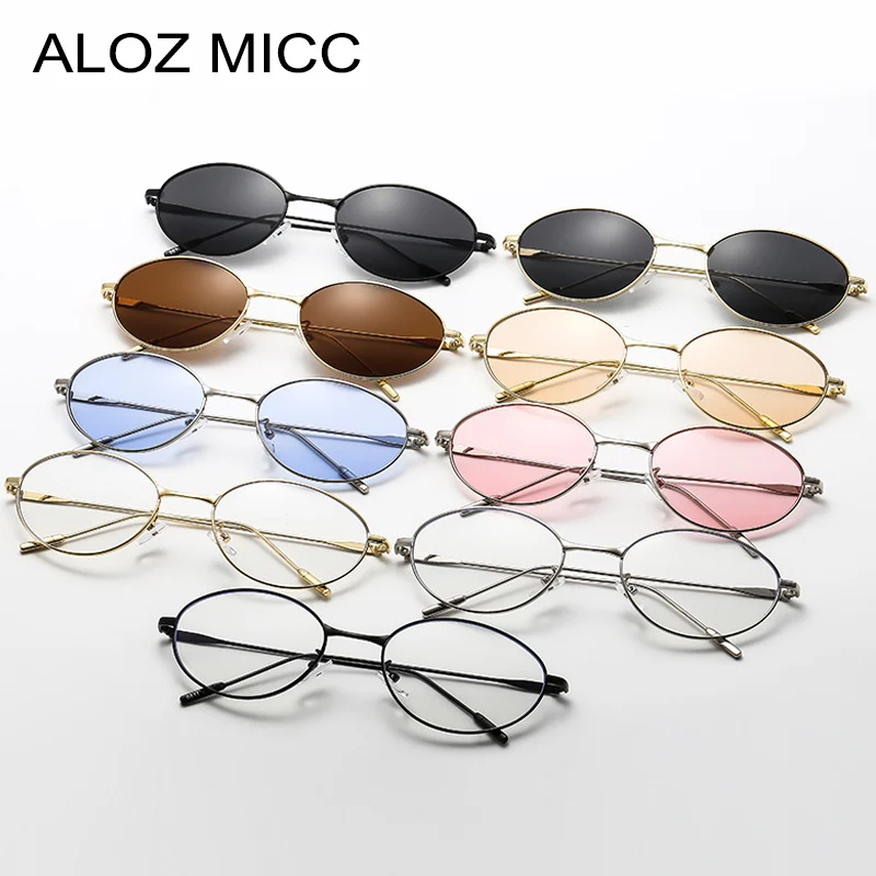 Retro Fashion Small Oval Metal Frame Sunglasses UV400 Unisex Punk Style Sun Glasses for Men Women Eyewear