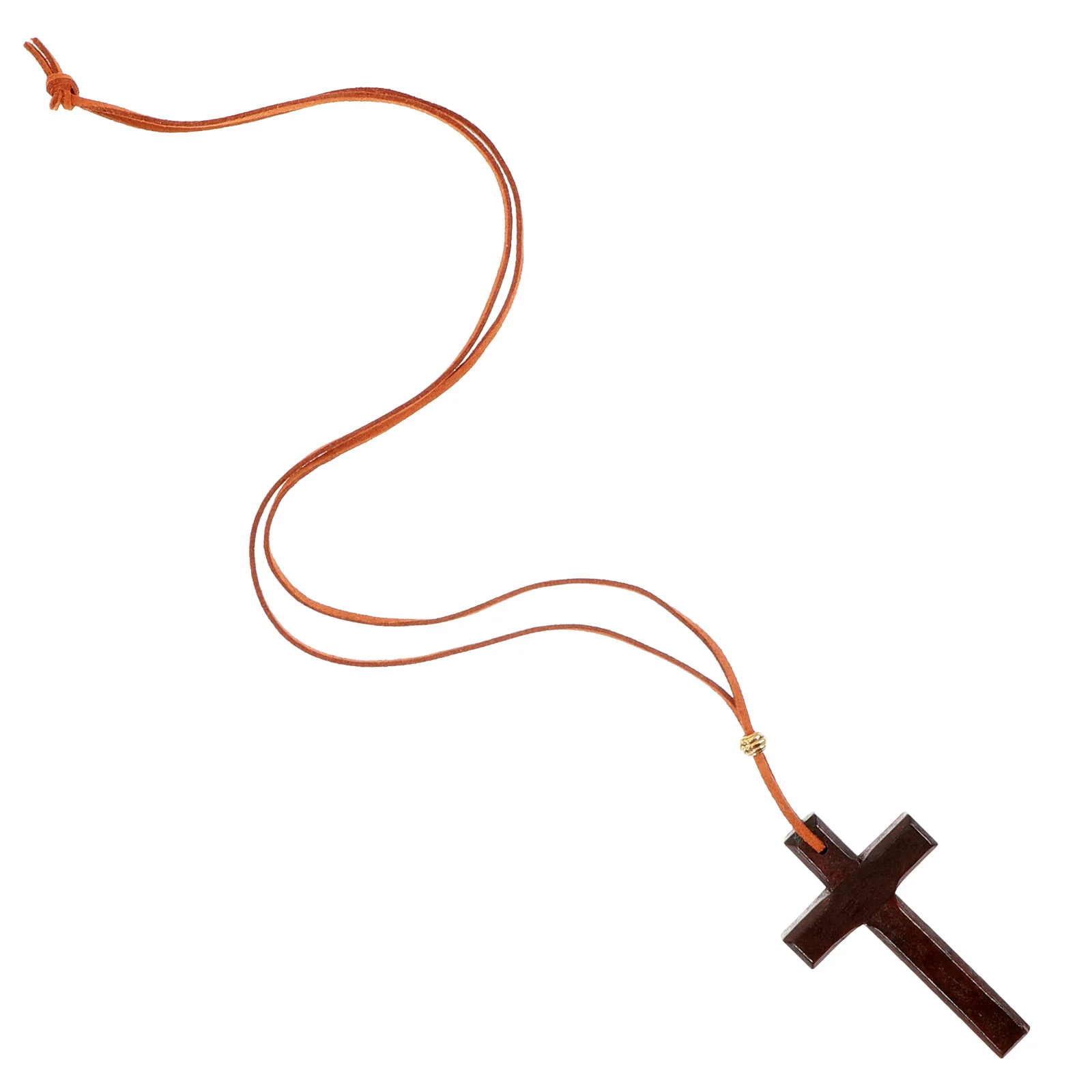 

Wooden Cross Pendant Car Hanging Ornament Rearview Mirror Charm Minimalist Retro Car Decor Accessories Cross Pendant