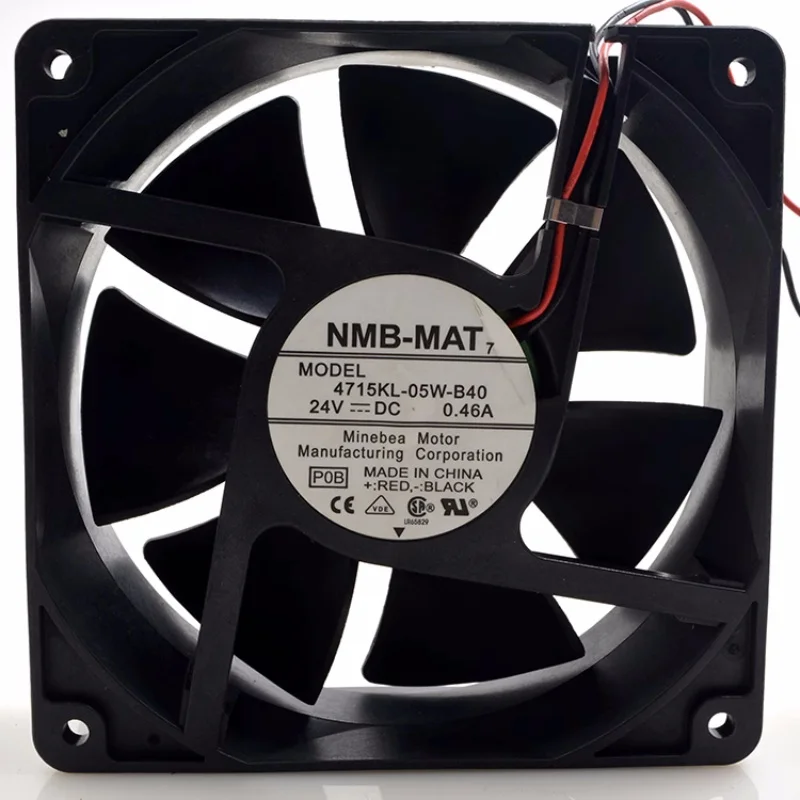 Совершенно новый вентилятор 4715KL-05W-B40 Cool Fan 24 В постоянного тока 0,46 А 2-проводной 119x119x38 мм