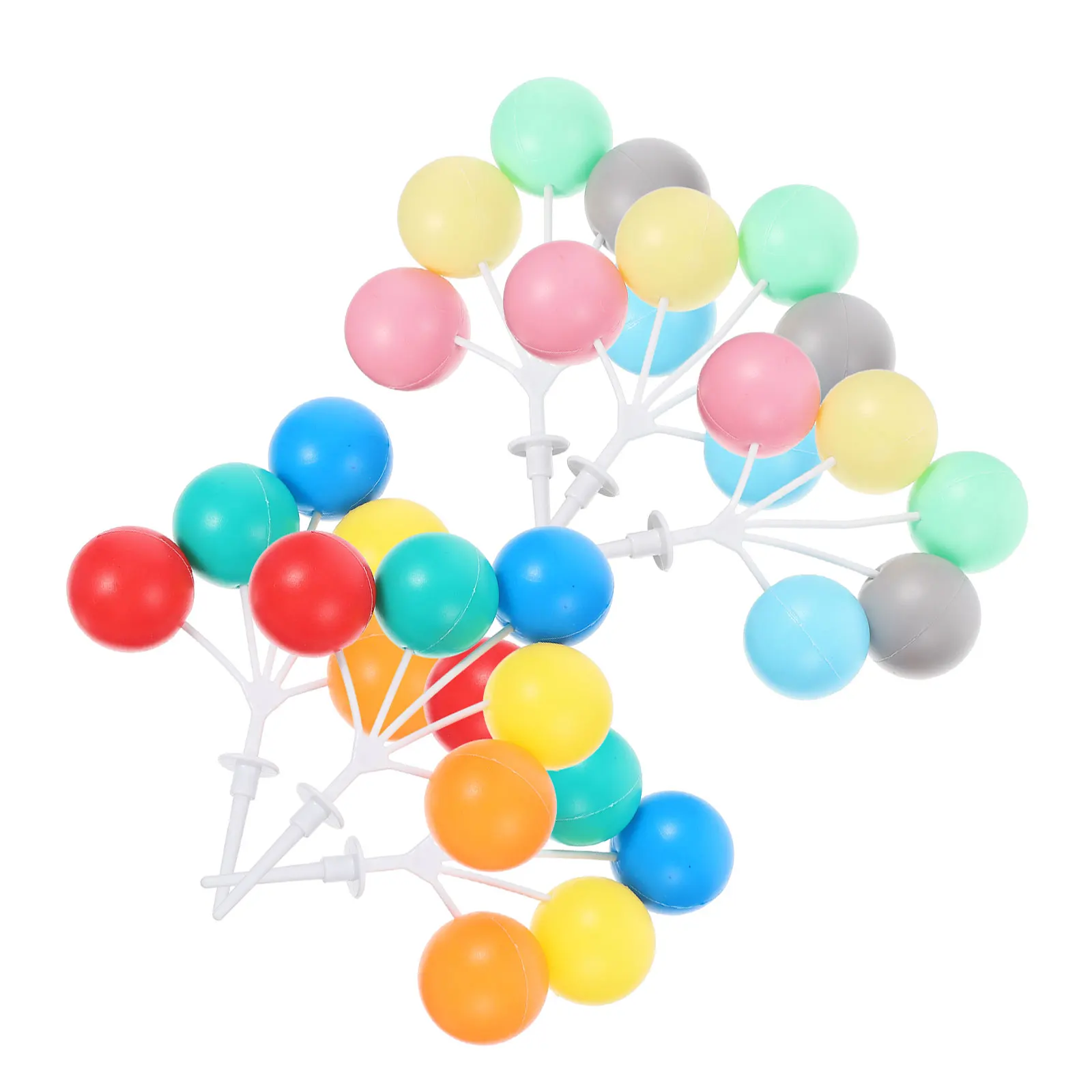 

12 Pcs Bear Balloon String Cake Topper Colorful Cupcake Toppers Party Supplies Wedding Cake Decoration Balloon Modeling Photo