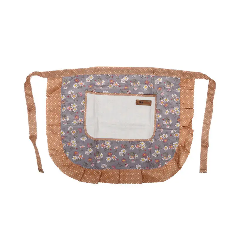 Short Waist Kitchen Apron For Chef Lace Half Waist Bib Maid Costume With Kitchen Party Favors For Women Waitress