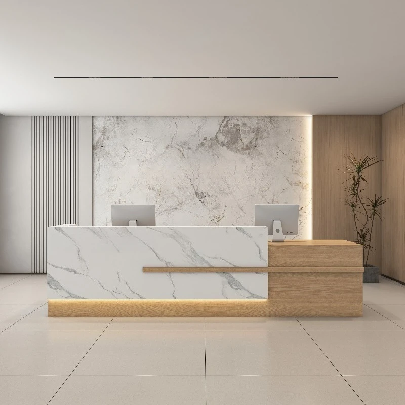 

Modern Beauty Salon Store Reception Desk Work Counter Front Infodesk Center Reception Desk Comptoir Caisse Office Furniture