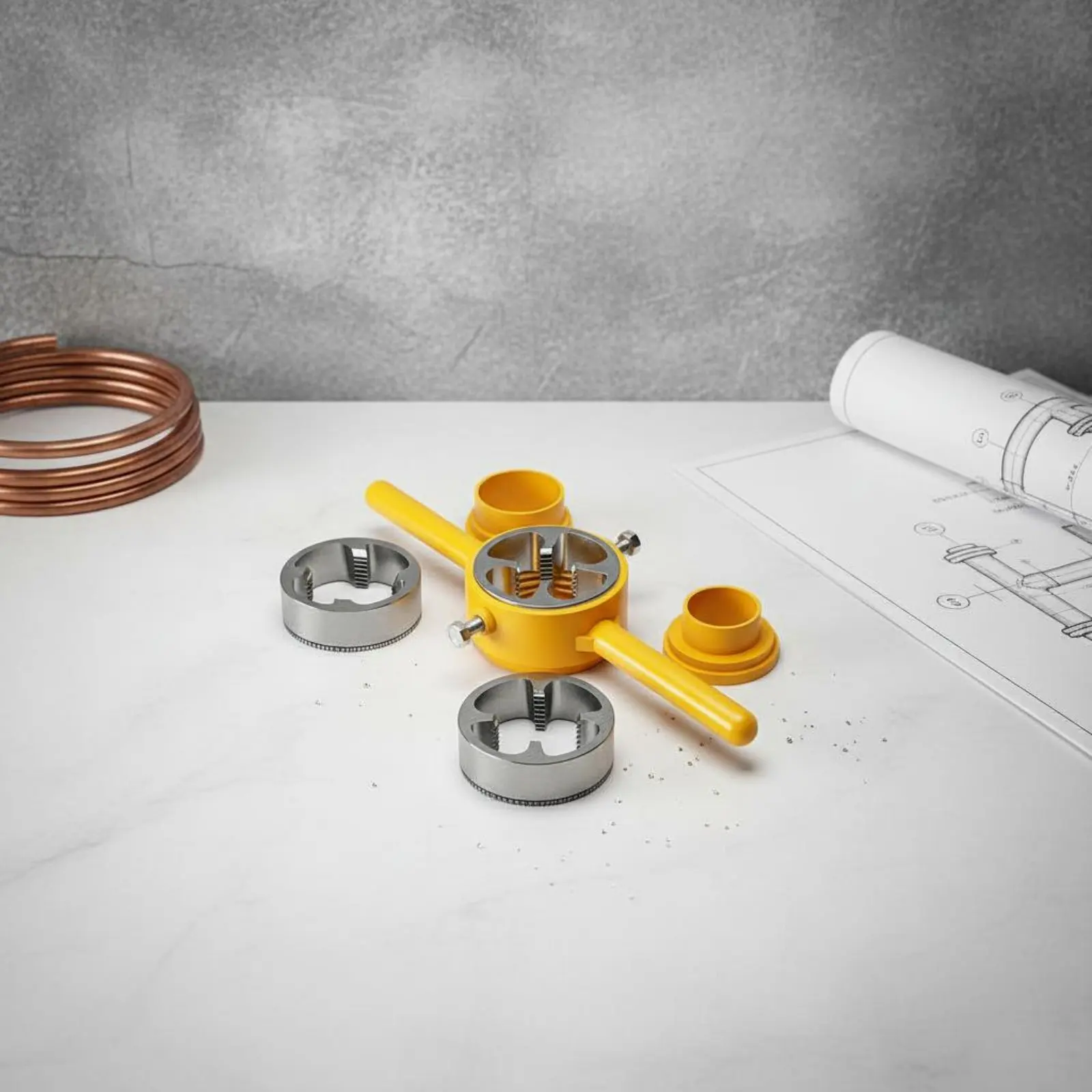 6 Pieces PPR Pipe Die Wrench Set Long-Lasting Water Pipe Threader Set Plumbing Equipment Non-Slip Easy to Use