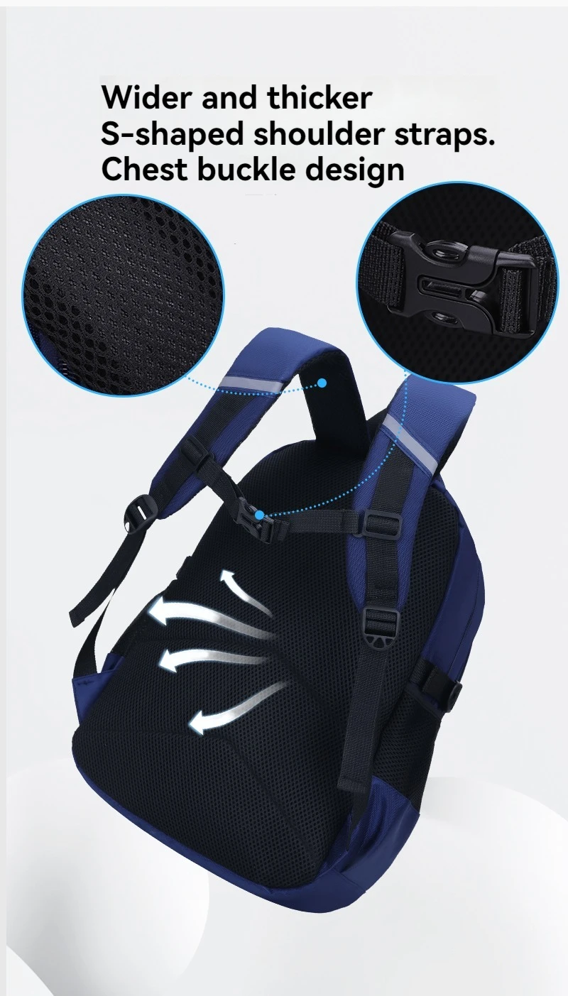 New Elementary School Students Schoolbag Boys 1-3-6 Grades 6-12 Years Old Lightweight Leisure CHILDREN'S Shoulder Bag Large Capa