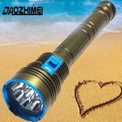 High Power 9x L2 Underwater Lantern Scuba Diving Flashlight 8000LM Tactical Spearfishing Torch 26650 Battery