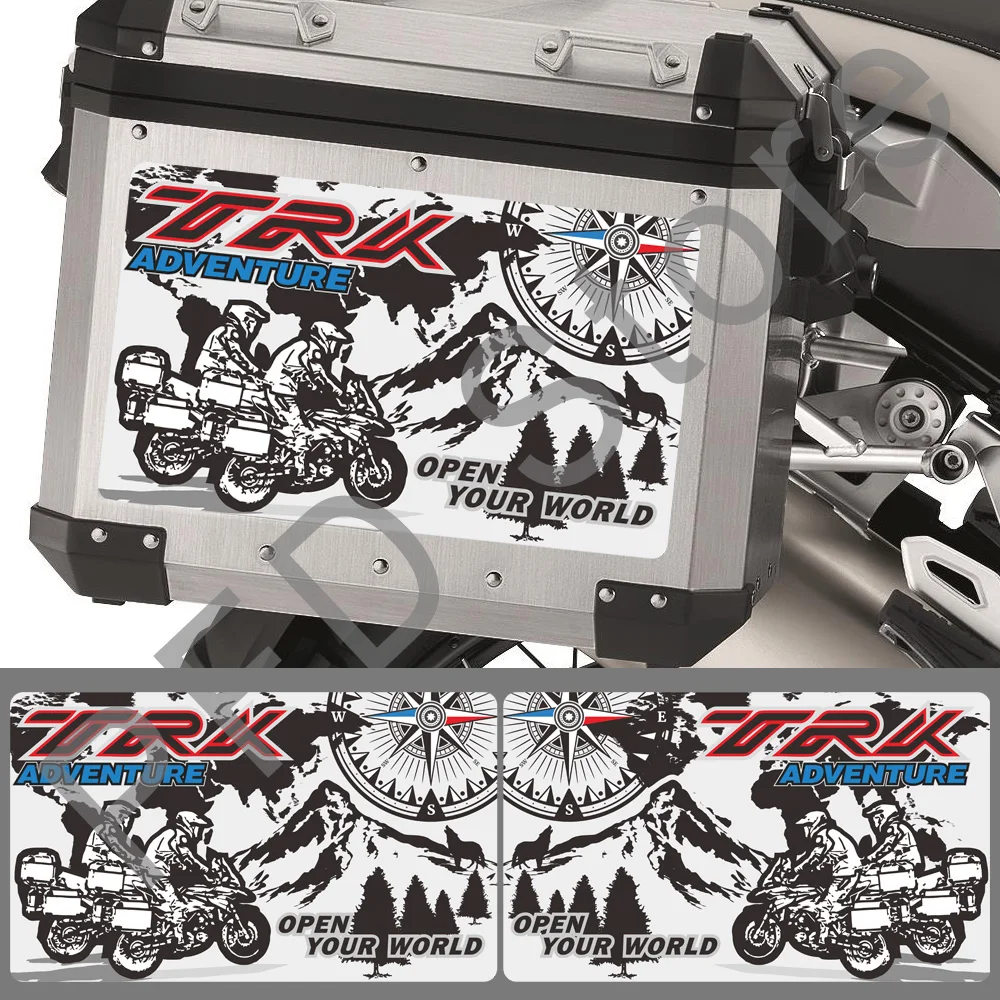 TRK 502 X Motorfiets Stickers Decals Staart Top Side Box Gevallen Fietstassen Bagage Aluminium Voor Benelli TRK 502 X TRK 521 ADV Adventur
