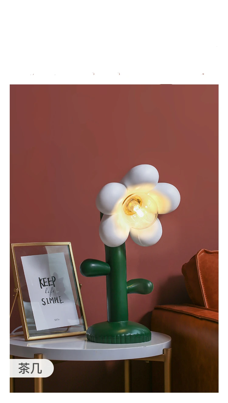 New Popular Flower Pink Girl's Room Children's Room Ins Popular Decoration USB DC 5V LED Table Lamp