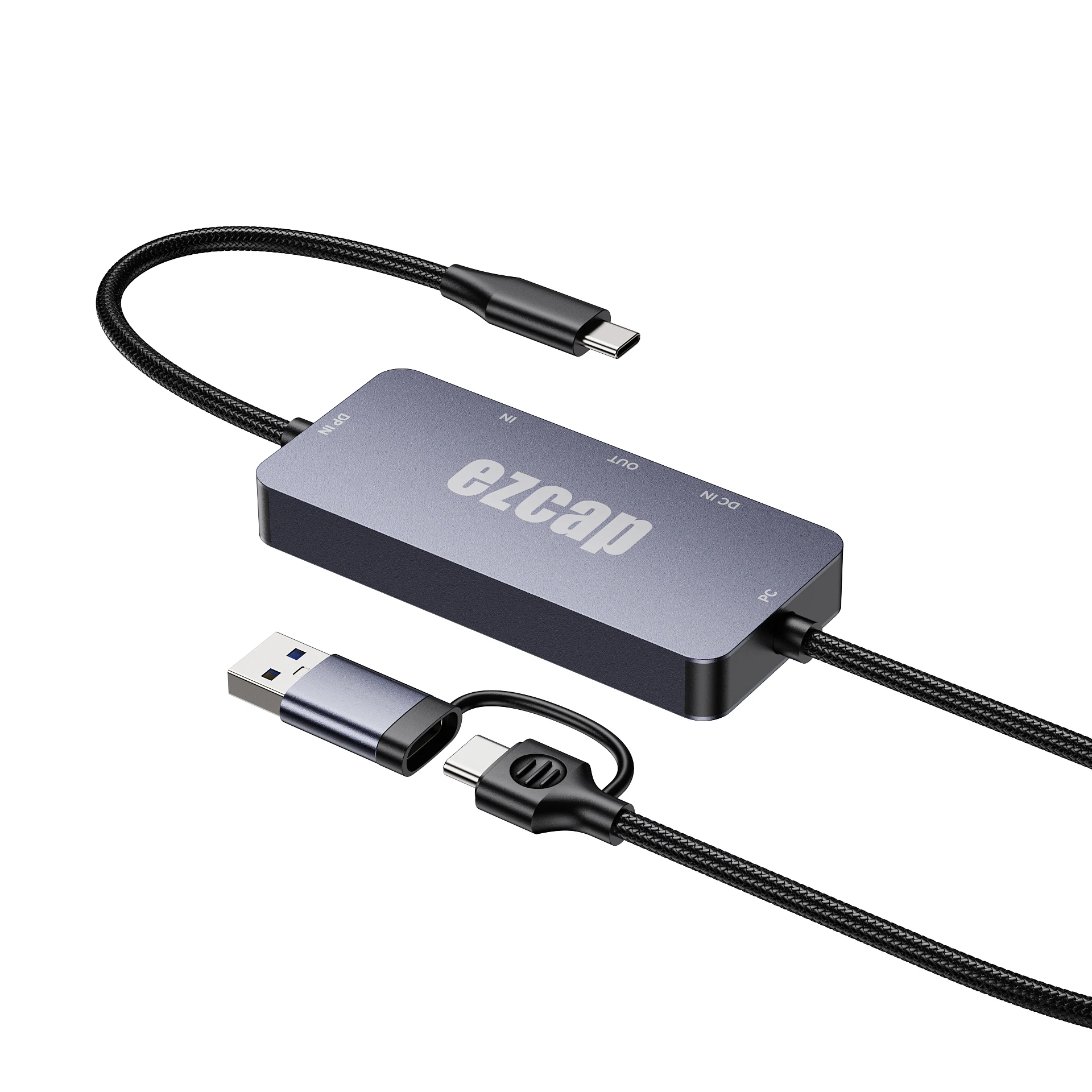 1080p60 4K Video Capture Card with 100W PD Displayport DP Alt Type C USB 3.0 Video Grabber Record for Ipad Phone Live Streaming