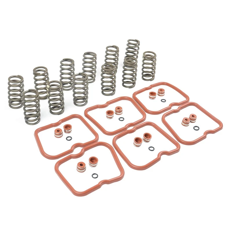 60Lb Valve Springs 3916691 With Gaskets O-Rings Stem Seals Set For Dodge Ram 1989-1998 Cummins 6BT 5.9L Crude Oil . 60