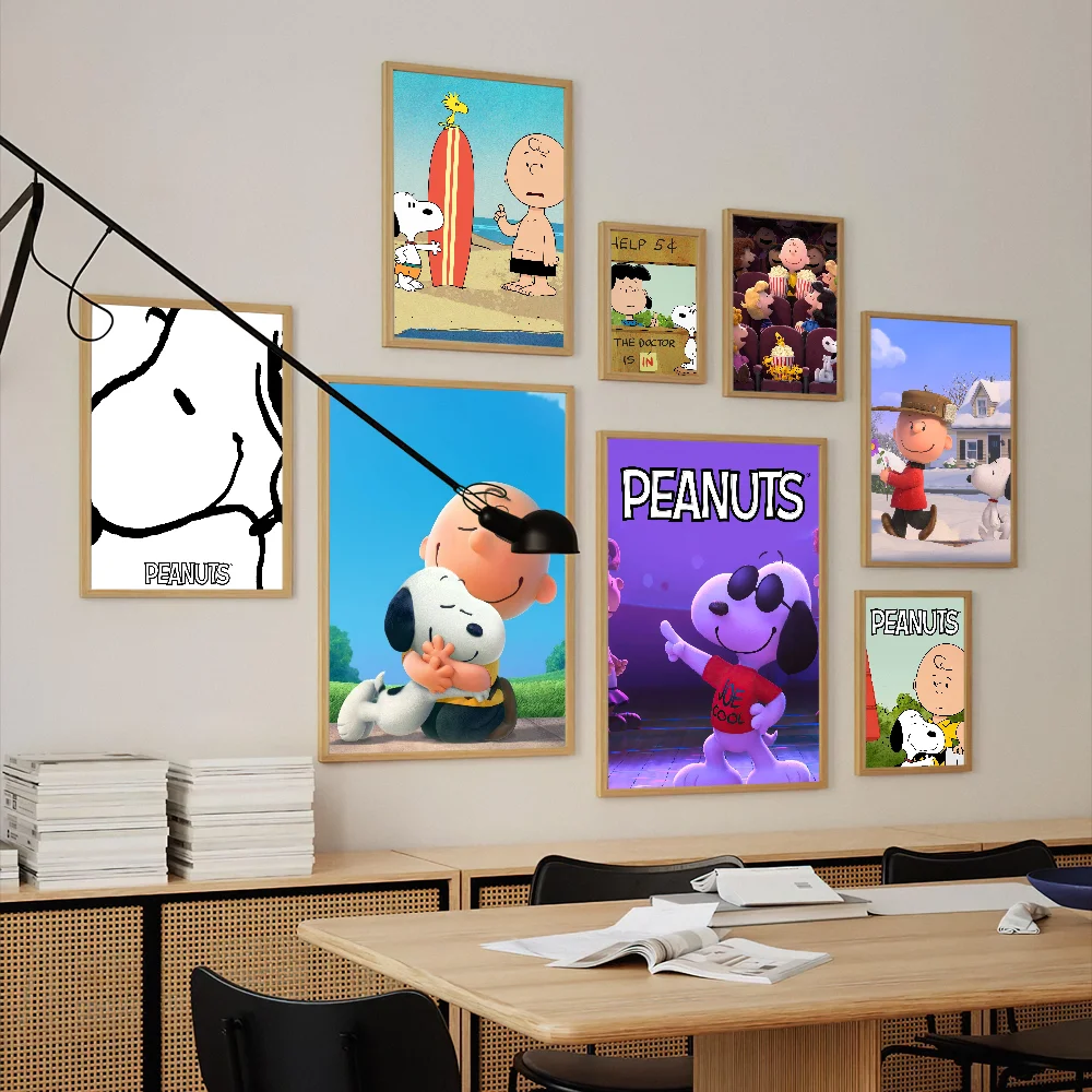 MINISO Cartoon Snoopy Poster Prints Wall Pictures Living Room Home Decoration