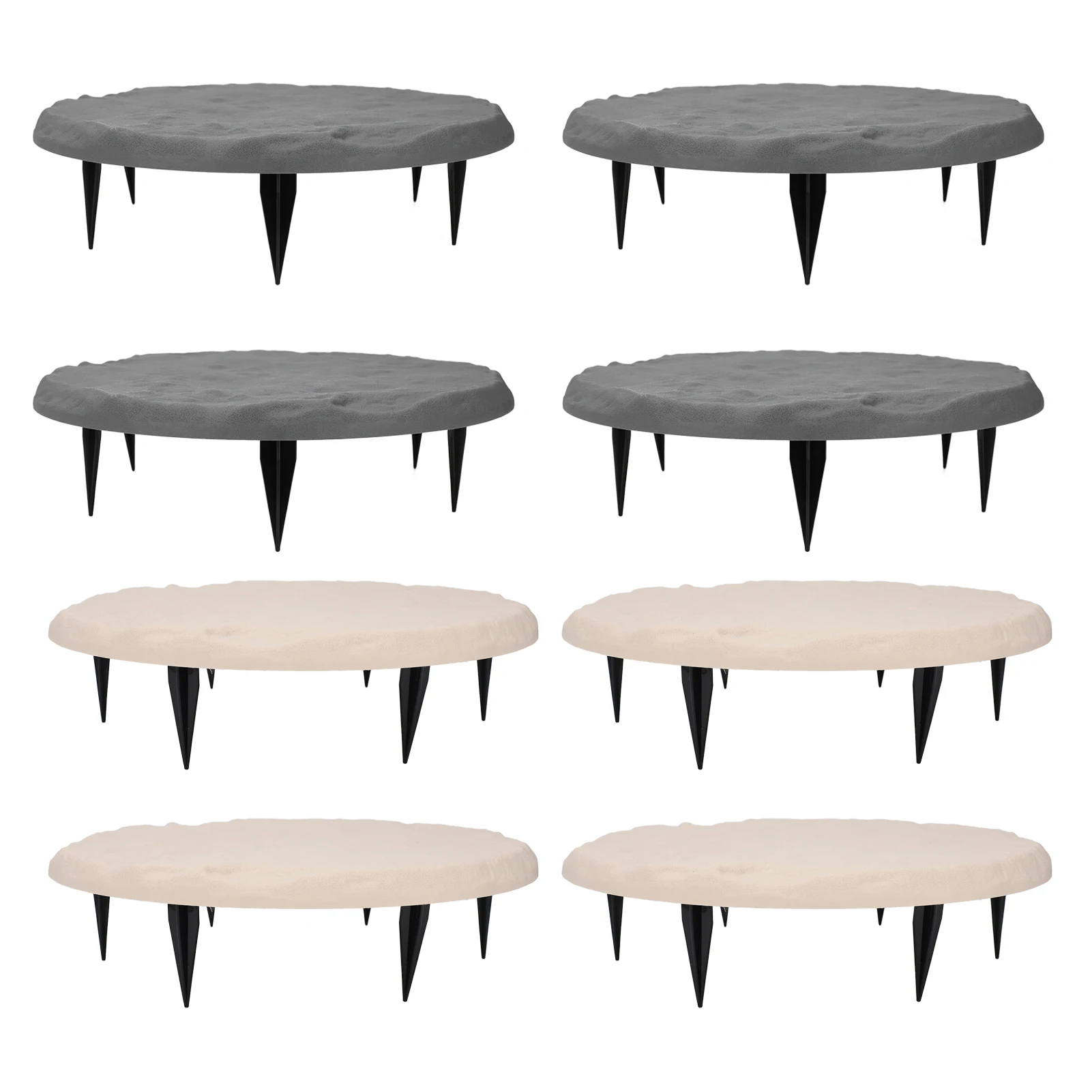 

Outdoor Step Stones Decorative Polypropylene Resin Stepping Stones with Ground Stakes for Lawn Garden Pathway Round Step Stones
